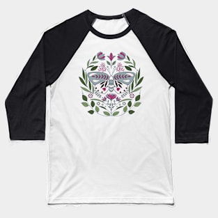 Folk Art  Butterfly Baseball T-Shirt